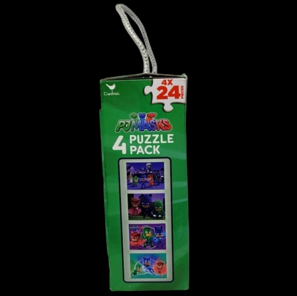 NIB - 4 PJMASK PUZZLE PACK - 4×-24 PIECES BY CARDINAL - Picture 2 of 7